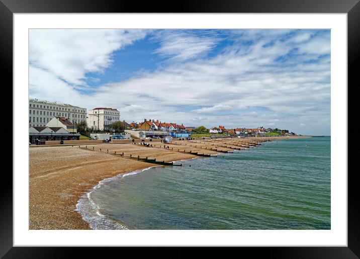 Herne Bay Beach and Seafront Framed Mounted Print by Darren Galpin
