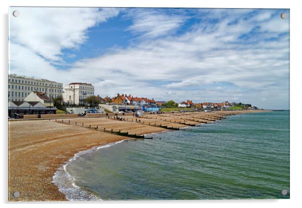 Herne Bay Beach and Seafront Acrylic by Darren Galpin