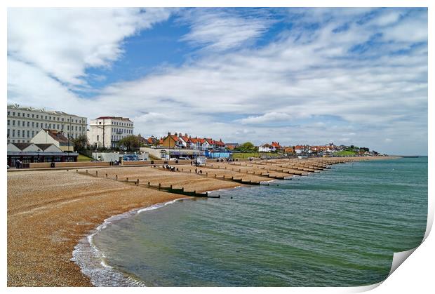 Herne Bay Beach and Seafront Print by Darren Galpin