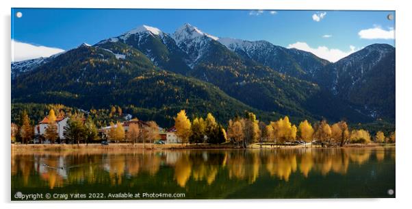 Wildsee Lake Seefeld Austria Acrylic by Craig Yates