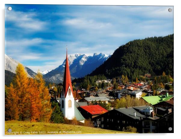 Seefeld in Tirol, Austria. Acrylic by Craig Yates