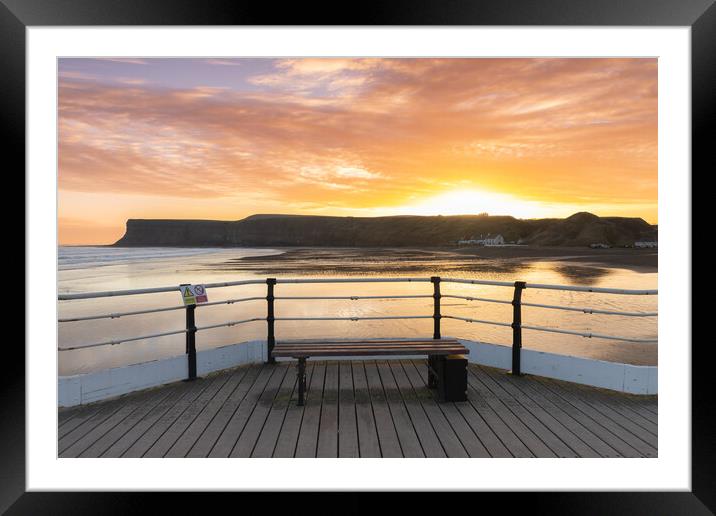 Sunrise from Saltburn pier Framed Mounted Print by Kevin Winter