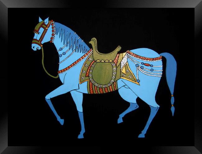 Mughal Horse Framed Print by Stephanie Moore