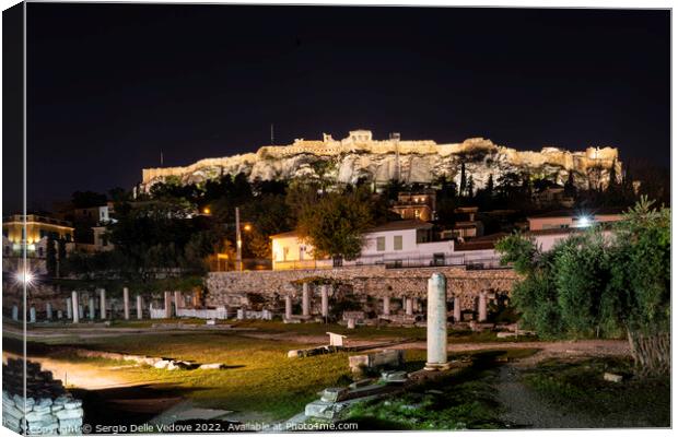 Roman Agorà archaeological site in Athens, Greece Canvas Print by Sergio Delle Vedove