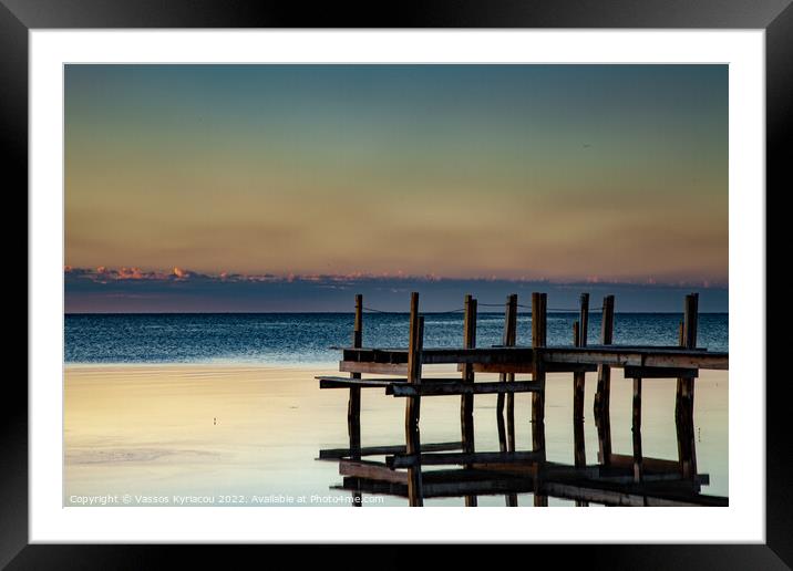 Florida Sunset Islamorada Framed Mounted Print by Vassos Kyriacou