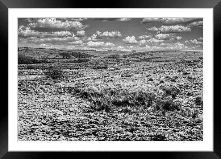 Wild Dartmoor Landscape Framed Mounted Print by Roger Mechan