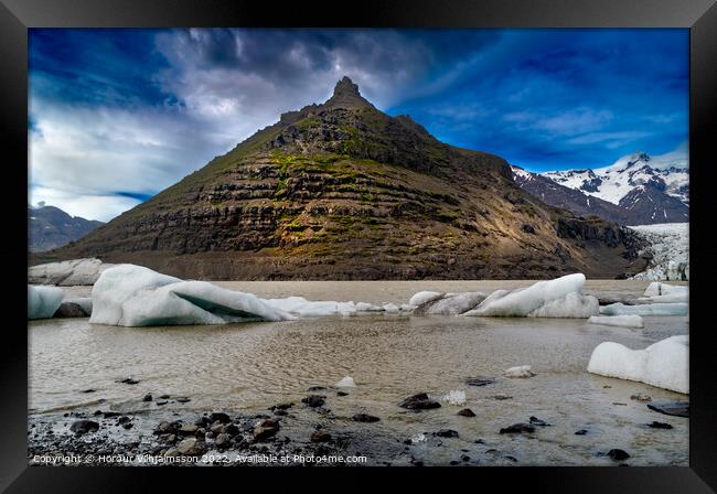 " Svinafellsjokull " Glacier Iceland. Framed Print by Hörður Vilhjálmsson