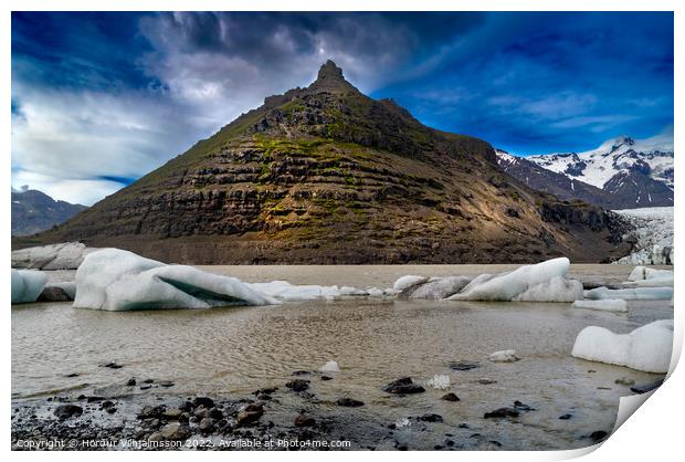 " Svinafellsjokull " Glacier Iceland. Print by Hörður Vilhjálmsson