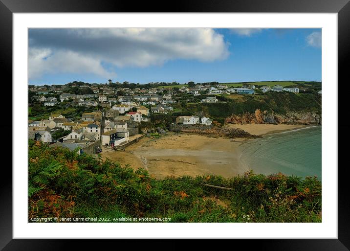 Serenity of Gorran Haven Framed Mounted Print by Janet Carmichael