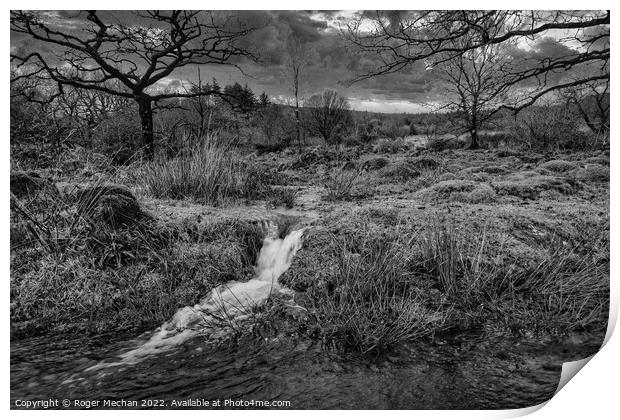 Torrential Rainfall in Dartmoor Print by Roger Mechan