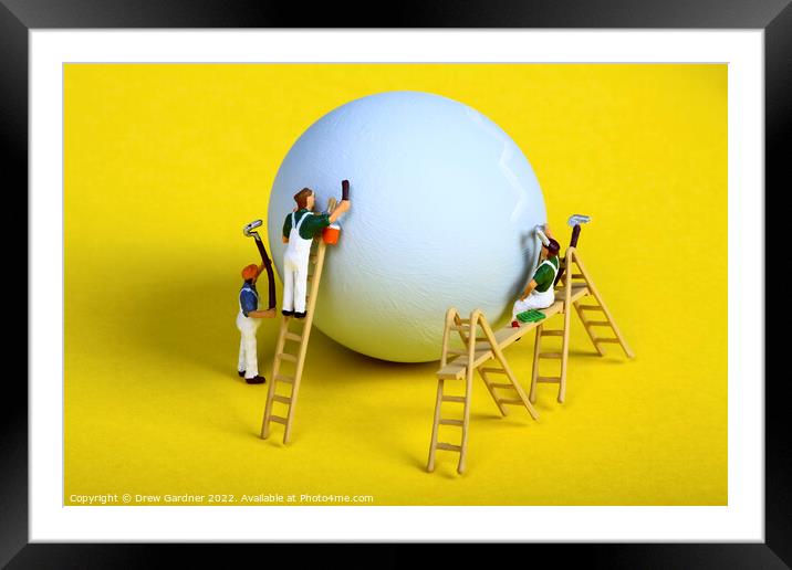 Easter Egg Framed Mounted Print by Drew Gardner