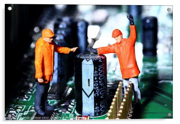 Electronics Repair Acrylic by Drew Gardner