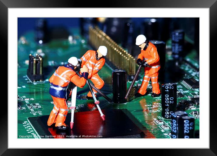 Electronics Repair Framed Mounted Print by Drew Gardner