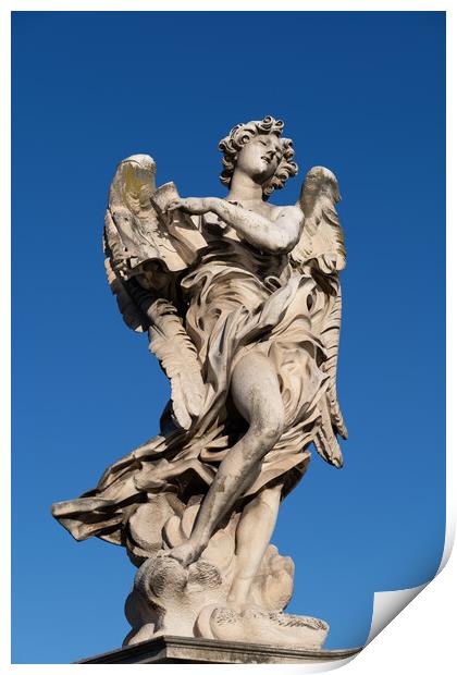 Angel With The Superscription Statue Print by Artur Bogacki
