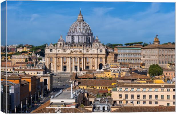 Vatican City And Rome Cityscape Canvas Print by Artur Bogacki