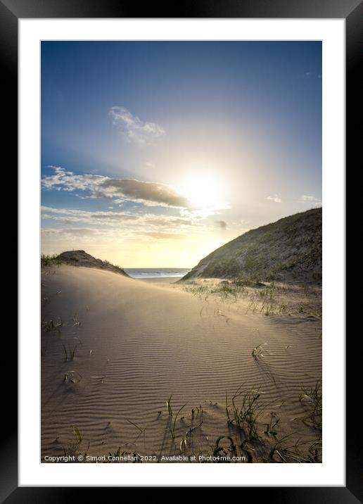 Windswept Sand Dunes Framed Mounted Print by Simon Connellan