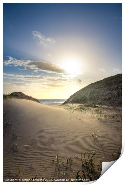 Windswept Sand Dunes Print by Simon Connellan