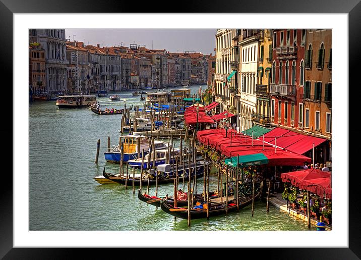 Parking Spaces (Venice Style) Framed Mounted Print by Tom Gomez