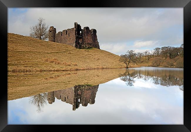 Morton Castle reflections Framed Print by Grant Glendinning