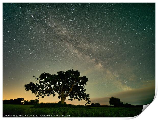 Dawn chases away the Milky Way Print by Mike Hardy