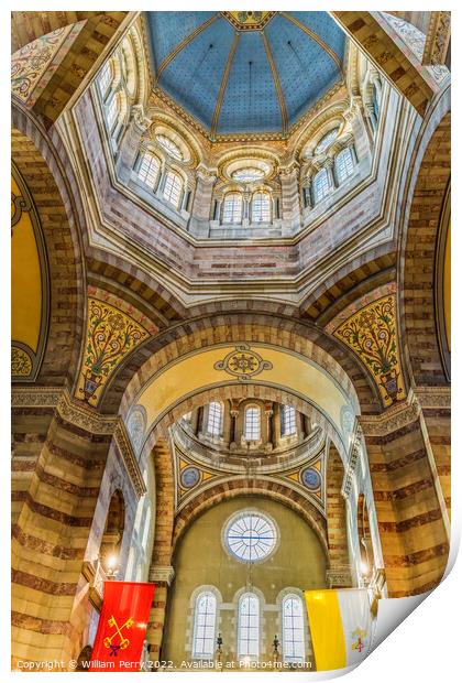 Cathedral Saint Mary Mejor Basilica Dome Marseille France Print by William Perry