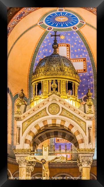 Cathedral Saint Mary Mejor Basilica Altar Marseille France Framed Print by William Perry