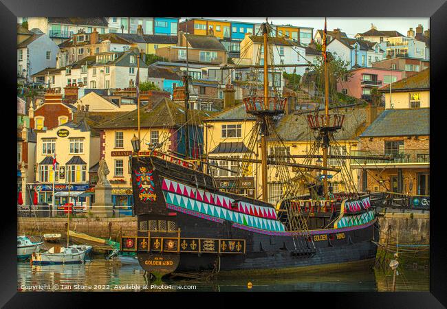 Brixham harbour  Framed Print by Ian Stone