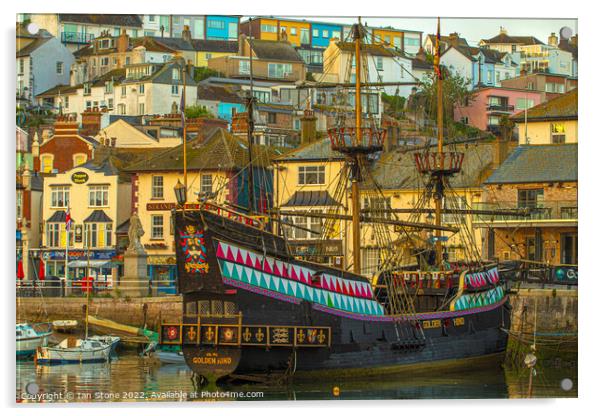 Brixham harbour  Acrylic by Ian Stone