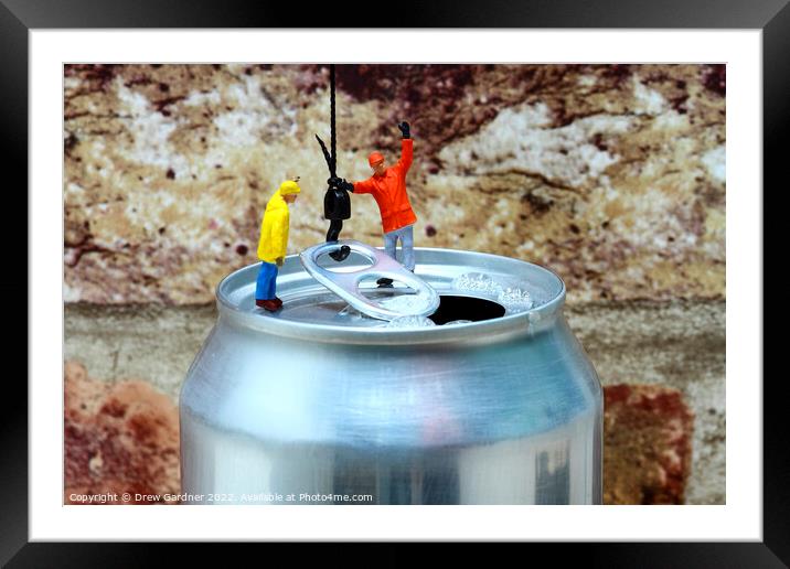 Can of Fizz Framed Mounted Print by Drew Gardner