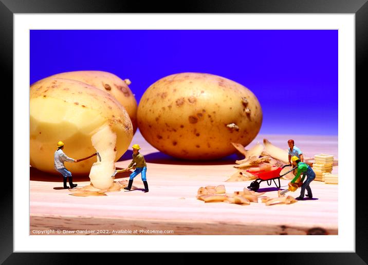Potato Peelings Framed Mounted Print by Drew Gardner