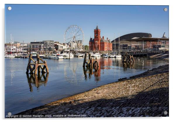 Cardiff Bay, South Wales Acrylic by Gordon Maclaren
