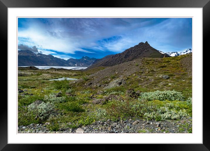 Vatnajokull National Park Framed Mounted Print by Hörður Vilhjálmsson