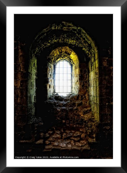 Perveril Castle Window Framed Mounted Print by Craig Yates