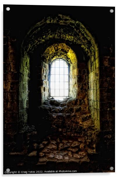 Perveril Castle Window Acrylic by Craig Yates