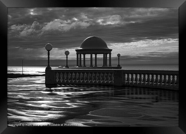Bexhill Monochrome Memory. Framed Print by Mark Ward