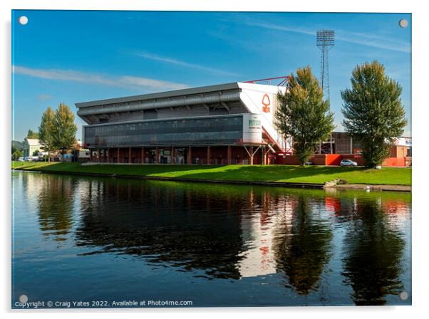 The City Ground Home of Nottingham Forest  Acrylic by Craig Yates