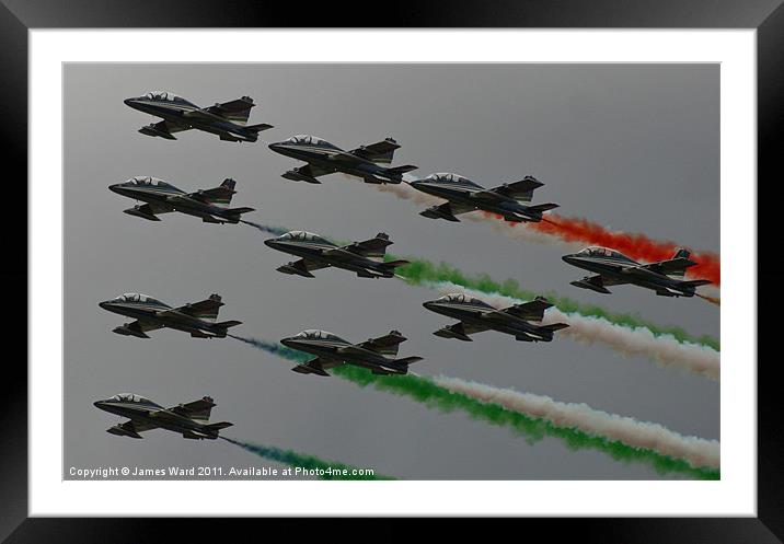 Frecce Tricolori Framed Mounted Print by James Ward