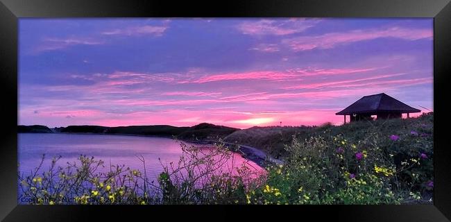 Fleetwood Boating Lake Sunset Framed Print by Michele Davis