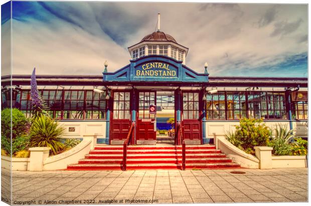 Herne Bay Central Bandstand Canvas Print by Alison Chambers