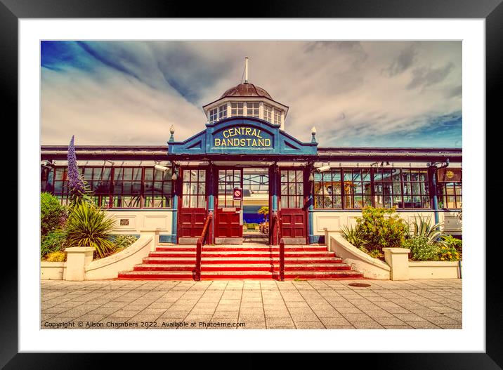 Herne Bay Central Bandstand Framed Mounted Print by Alison Chambers