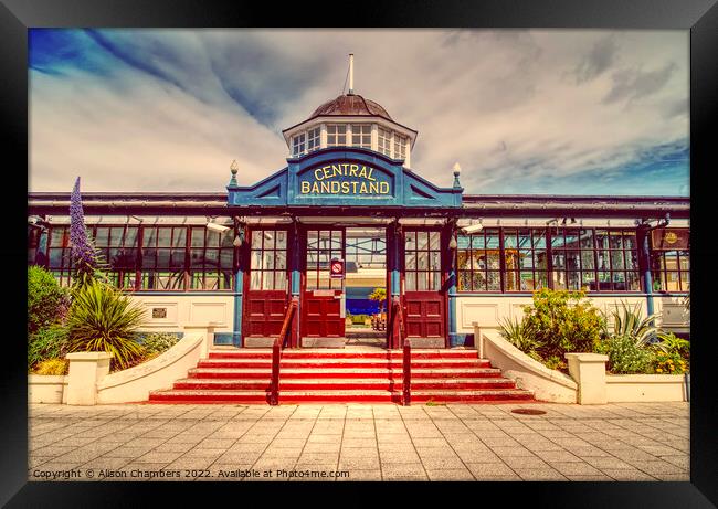 Herne Bay Central Bandstand Framed Print by Alison Chambers