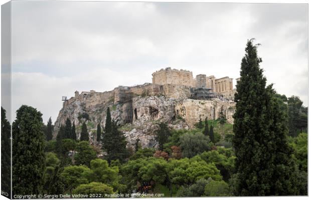 The Acropolis in Athens, Greece Canvas Print by Sergio Delle Vedove