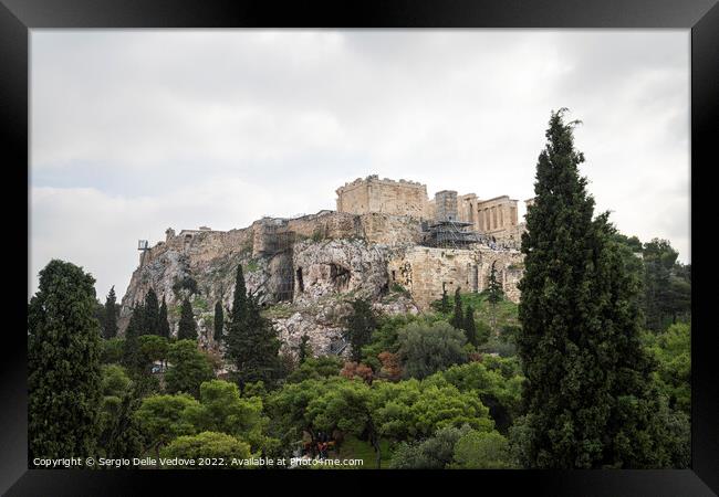 The Acropolis in Athens, Greece Framed Print by Sergio Delle Vedove