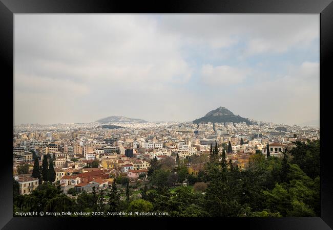 Lycabettus hill in Athens, Greece Framed Print by Sergio Delle Vedove
