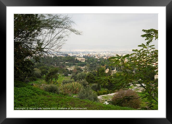 Temple of Hephaestus in Athens, Greece Framed Mounted Print by Sergio Delle Vedove