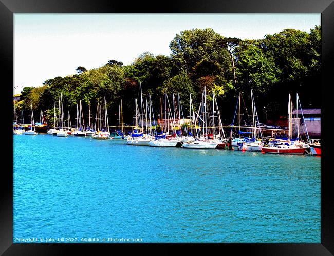 Yachts at Weymouth, Dorset,UK Framed Print by john hill