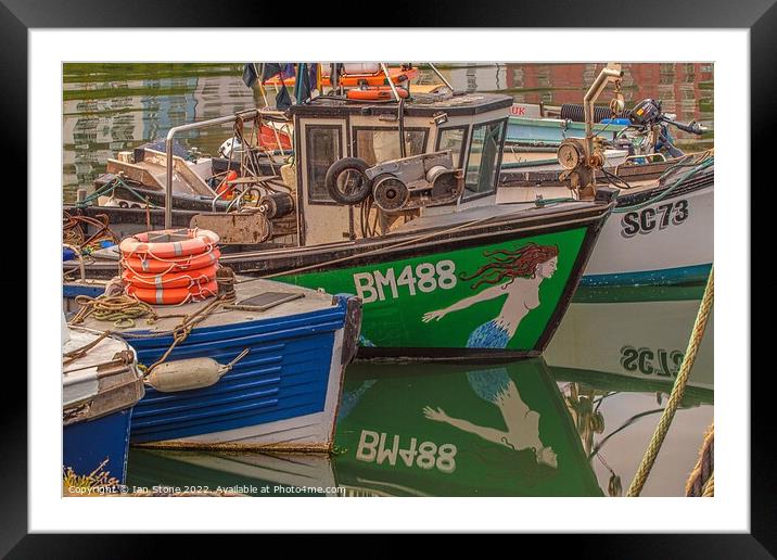 Brixham fishing boats  Framed Mounted Print by Ian Stone