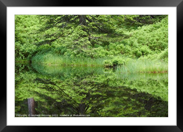 Reflections in a moor pond Framed Mounted Print by Andreas Himmler