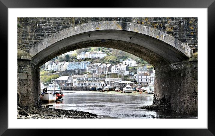 West Looe At Low Tide. Framed Mounted Print by Neil Mottershead
