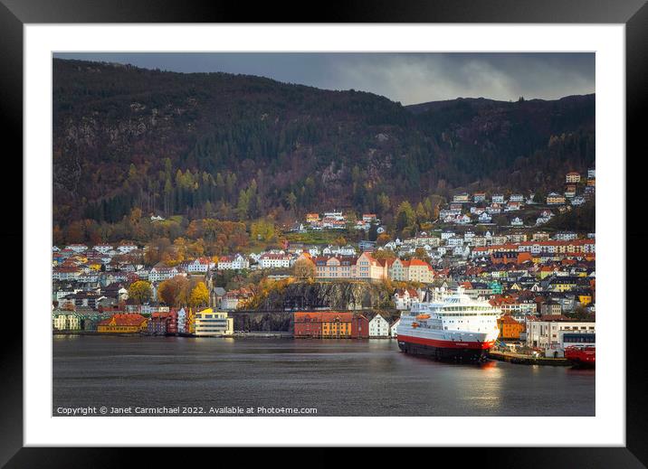 MS Otto Sverdrup in Bergen Framed Mounted Print by Janet Carmichael